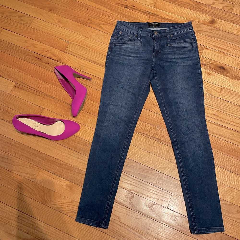 BR Denim skinny jeans darkwash indigo light Distressed 4R fit
